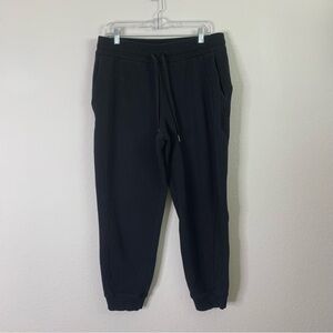 Lululemon womens black scuba high rise joggers fleece lined 12